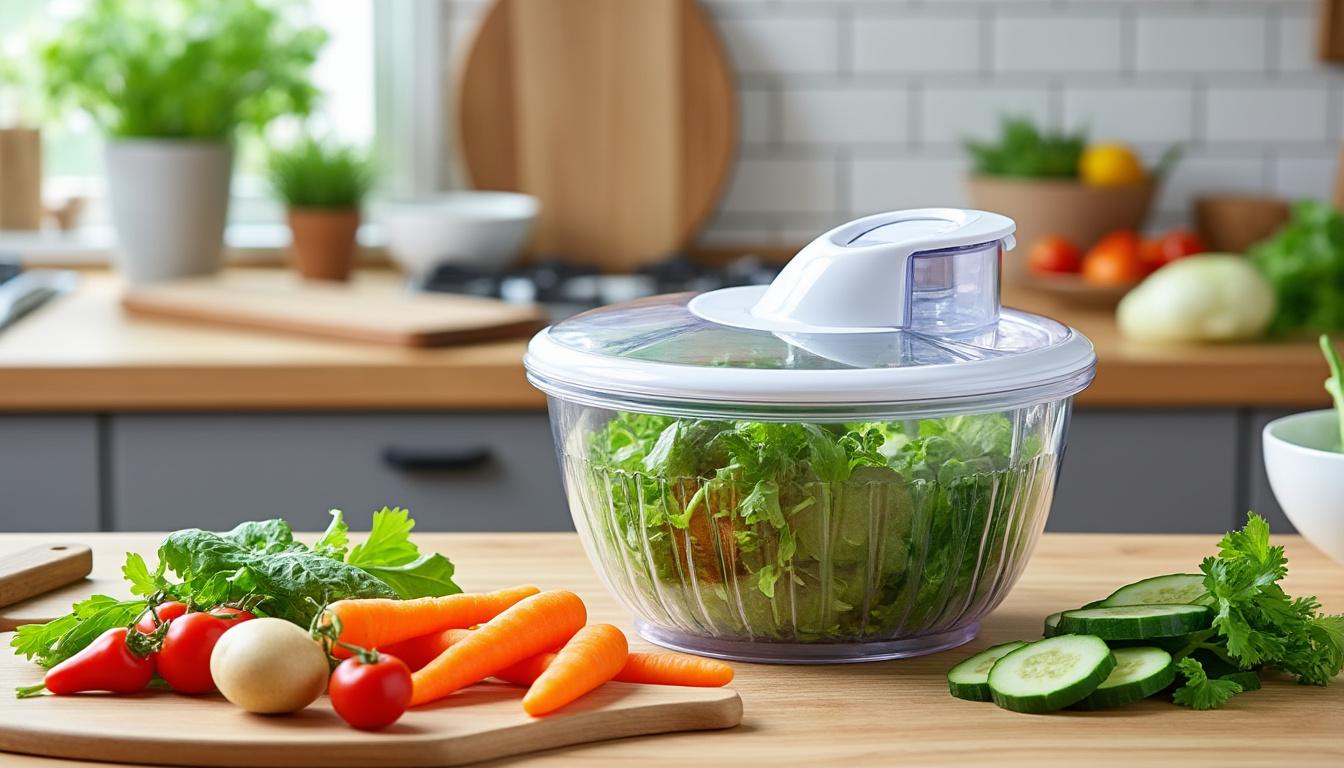 découvrez le top 7 des essoreuses à salade incontournables pour obtenir une salade parfaitement sÚche et croquante à chaque fois.