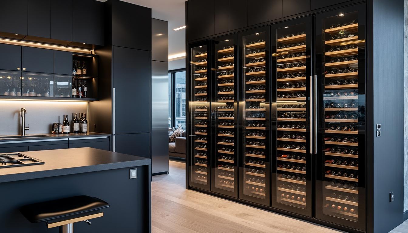 découvrez notre cave à vin encastrable, l'alliance idéale entre design élégant et fonctionnalité optimale pour sublimer votre cuisine tout en conservant vos vins dans les meilleures conditions.