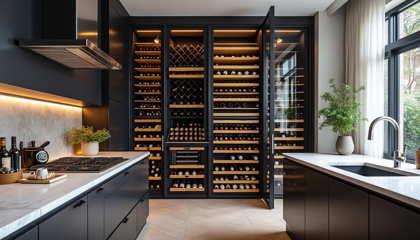 découvrez nos caves à vin encastrables alliant design élégant et fonctionnalité optimale, idéales pour sublimer votre cuisine tout en conservant vos vins à la température parfaite.