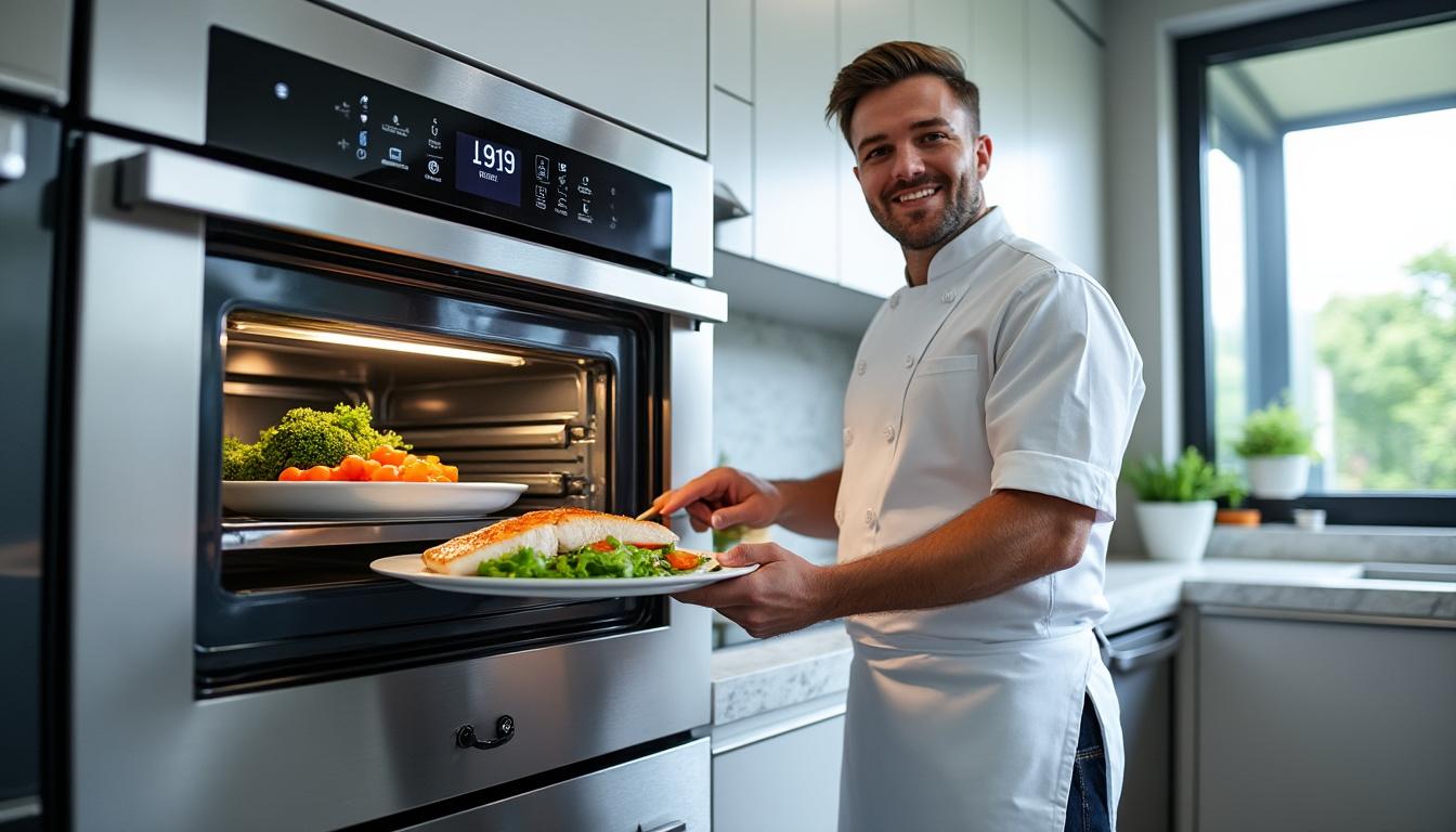 découvrez comment le four vapeur combiné à la chaleur tournante garantit une cuisson saine, savoureuse et polyvalente pour toutes vos recettes.