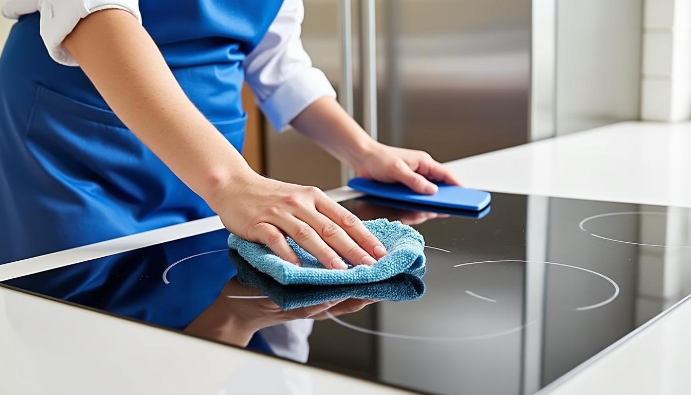 découvrez les meilleures astuces pour nettoyer efficacement votre plaque vitrocéramique et retrouvez une surface brillante sans rayer ni abîmer.